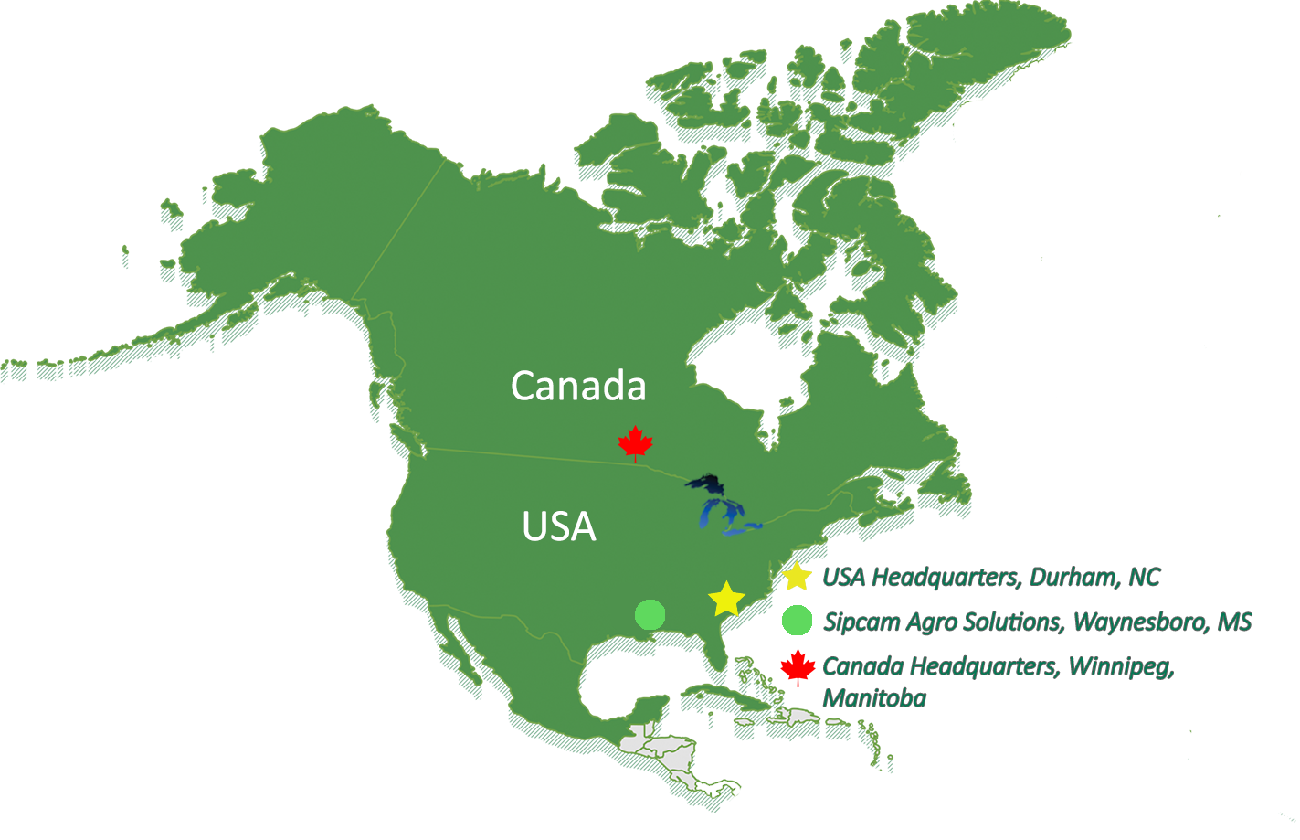 Comprehensive availability and distribution throughout USA and Canada